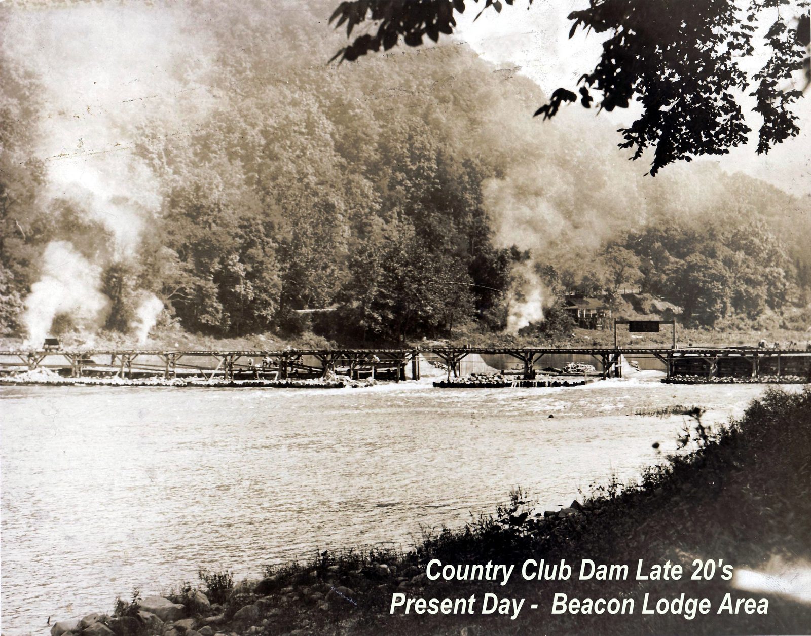 Country Club Dam, late 1920s, present-day Beacon Lodge area