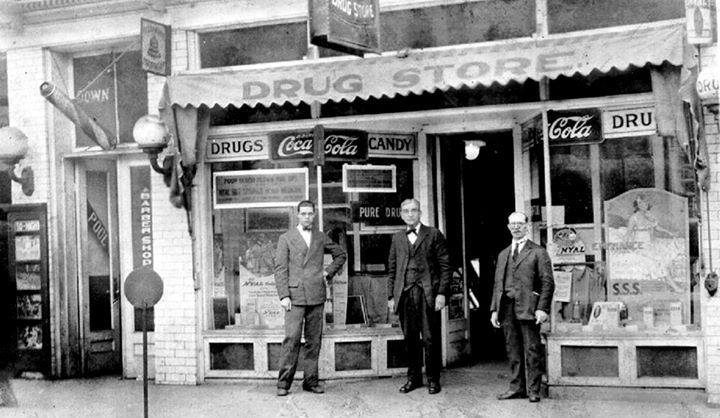 A downtown drug store