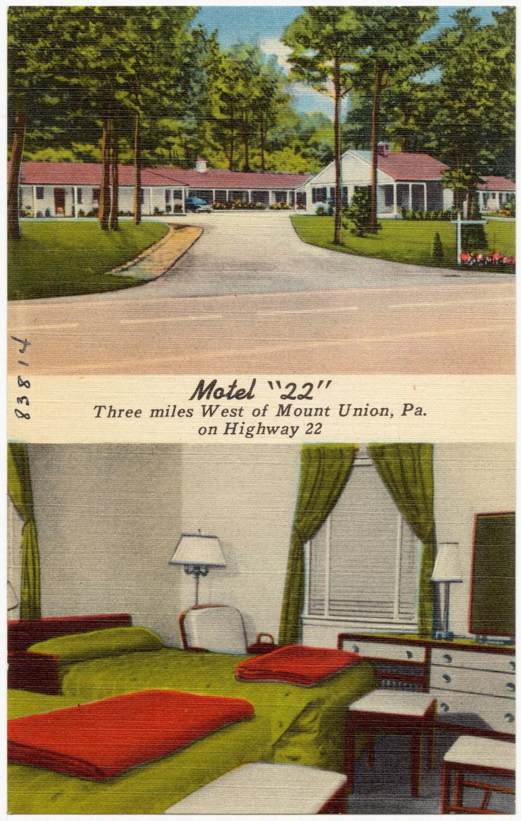 Motel 22, three miles west of Mount Union on Highway 22